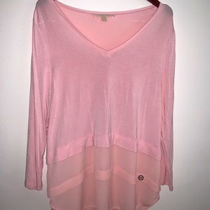 Medium Women’s Michael Kors Layered Longsleeve Pink Top